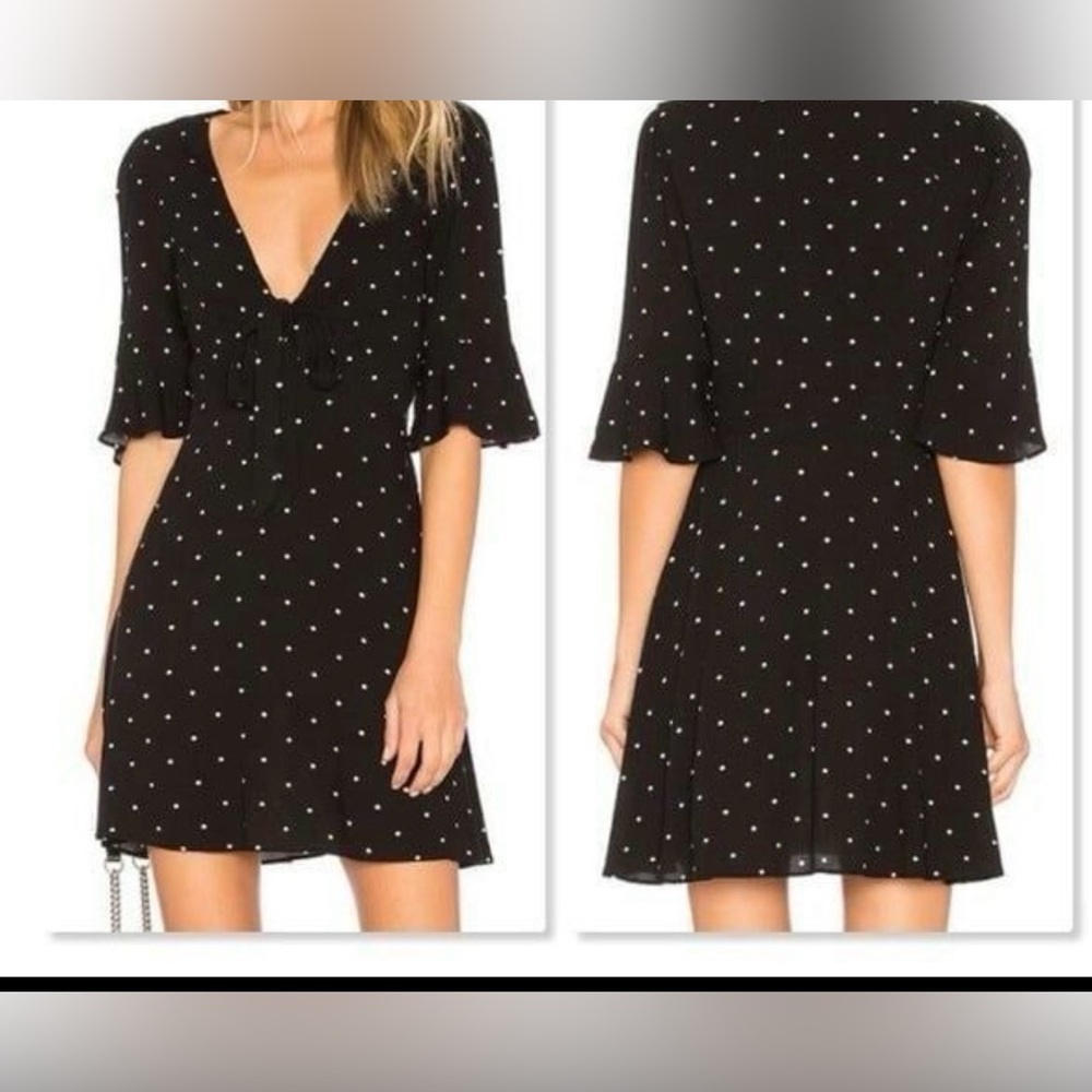 Free People Black and White Mini Dress